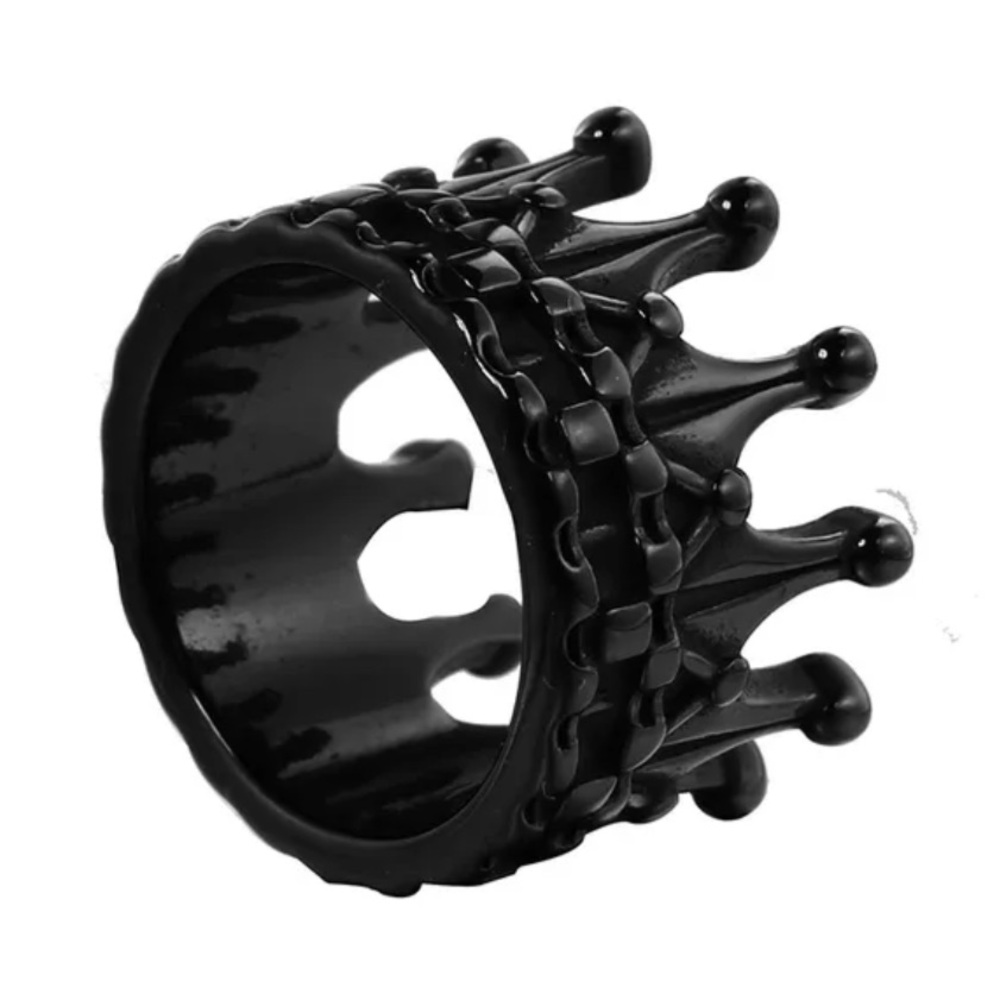 *NEW* Men Black Crown Ring
